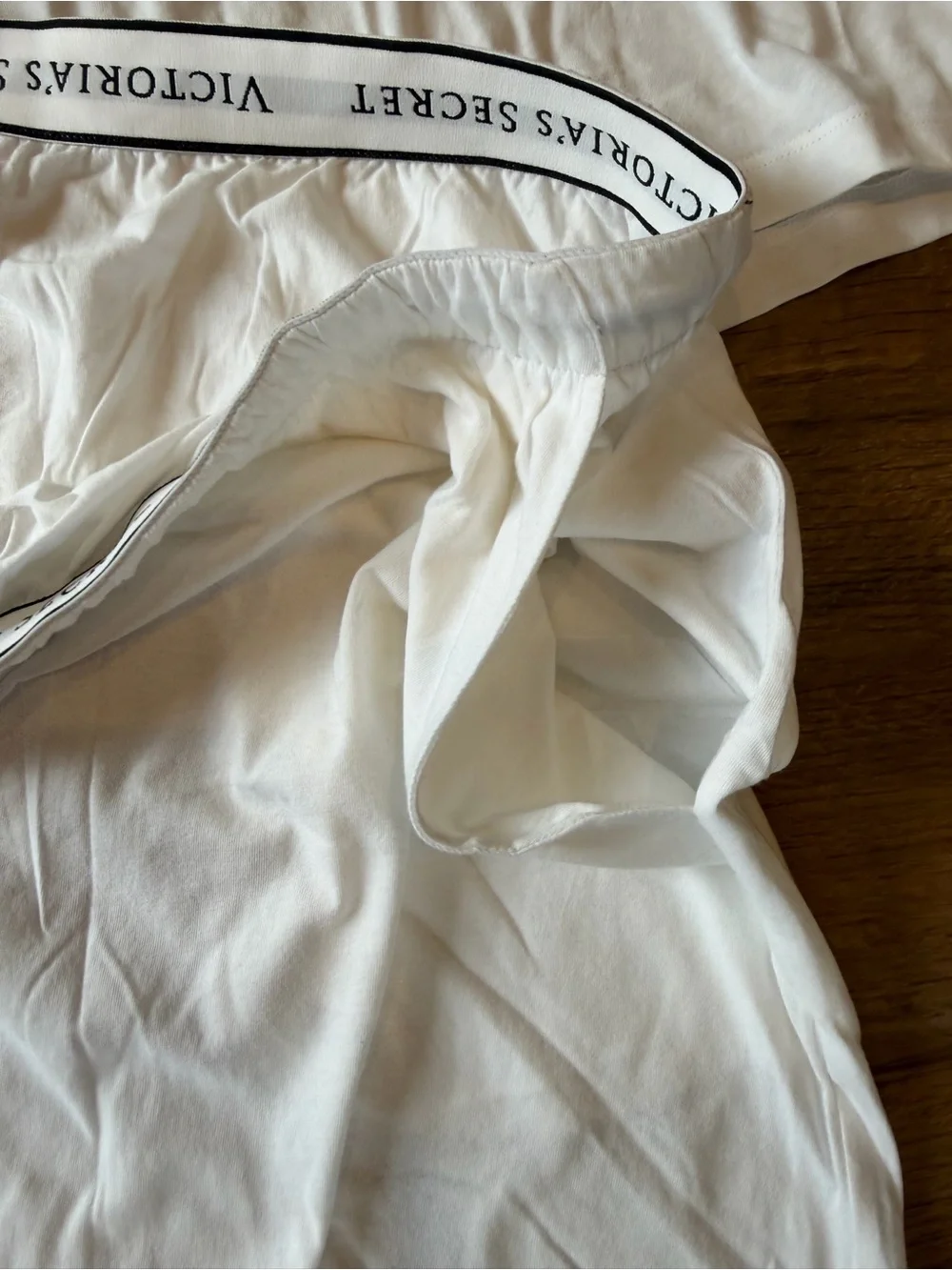 NWT Victoria's Secret White Logo Tee & Shorts Pajama Set Extended Size XXL Cotto - Picture 3 of 8